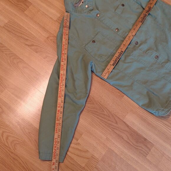 Woolrich Barn Chore Jacket Coat Womens Large Sage Green Canvas Quilted - Picture 3 of 7